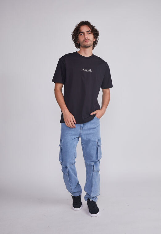 Jeans Hombre Celeste Cargo Claro Sioux